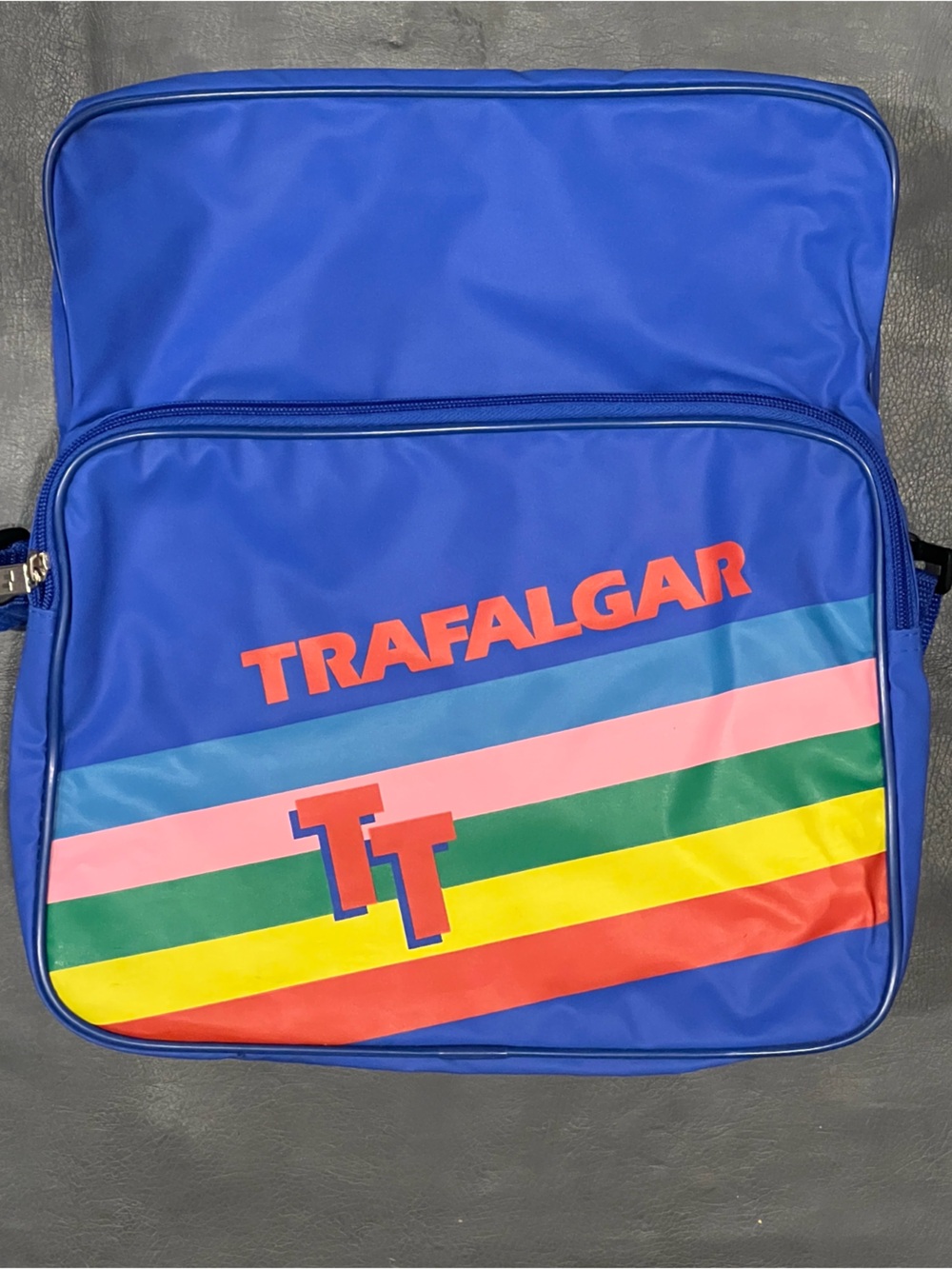 Vtg 80s Trafalgar Tours Rainbow Travel Bag Carry On